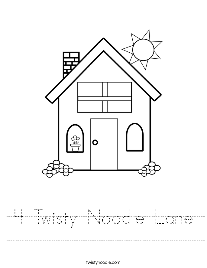 4 Twisty Noodle Lane Worksheet