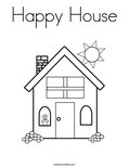Happy HouseColoring Page