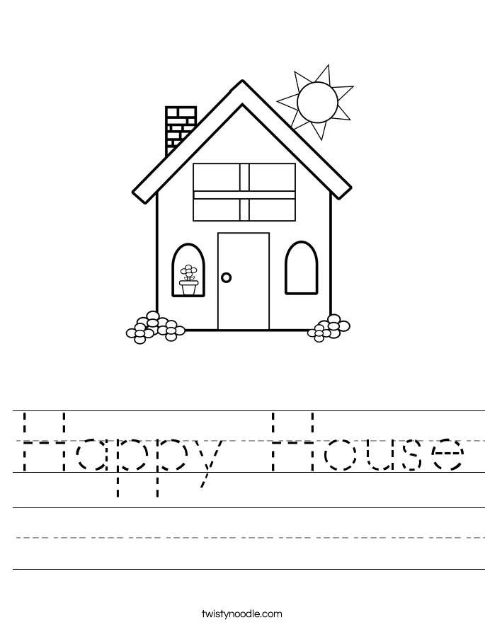 Happy House Worksheet