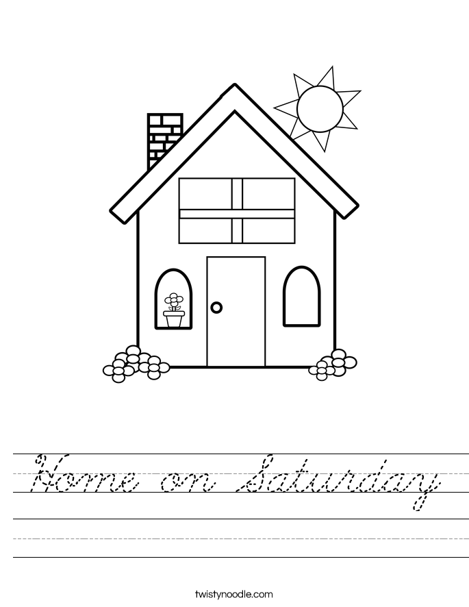 Home on Saturday Worksheet