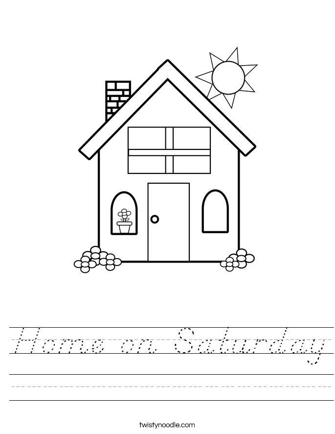 Home on Saturday Worksheet