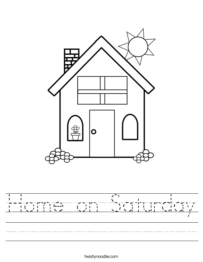 Home on Saturday Worksheet