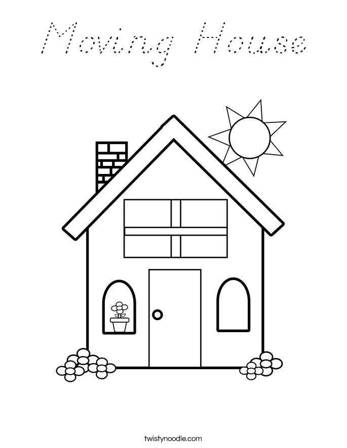 Moving House Coloring Page
