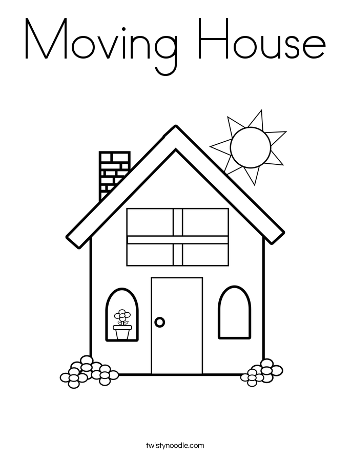 Moving House Coloring Page