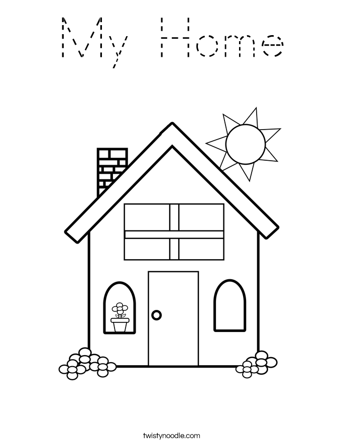 My Home Coloring Page