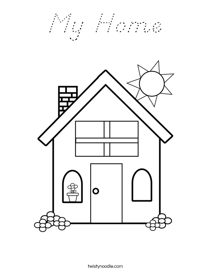 My Home Coloring Page