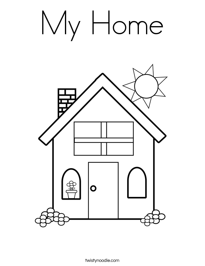 My Home Coloring Page