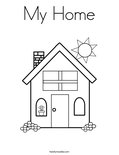 My Home Coloring Page