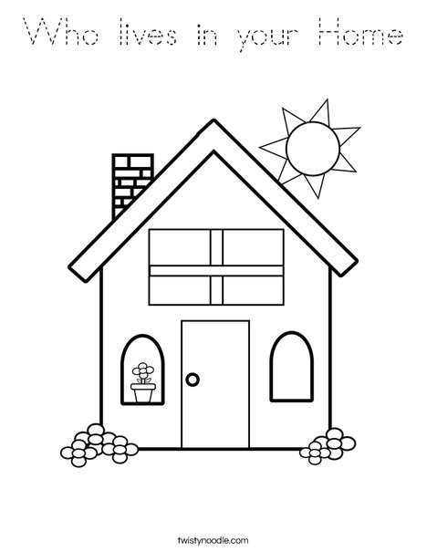 Home Coloring Page