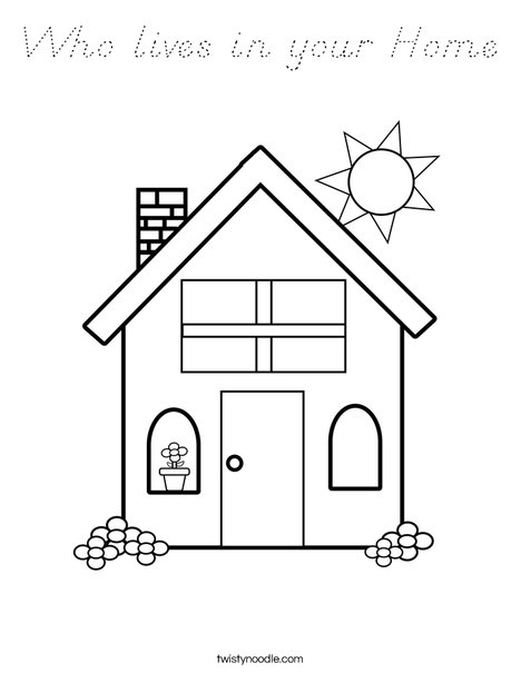 Home Coloring Page