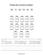 How many cans Handwriting Sheet