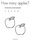 How many apples Coloring Page