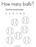 How many balls Coloring Page