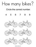How many bikes Coloring Page
