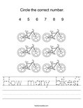 How many bikes? Worksheet