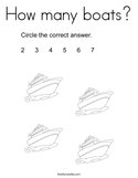 How many boats Coloring Page