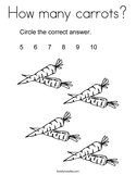 How many carrots Coloring Page