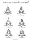 How many trees do you see?Coloring Page