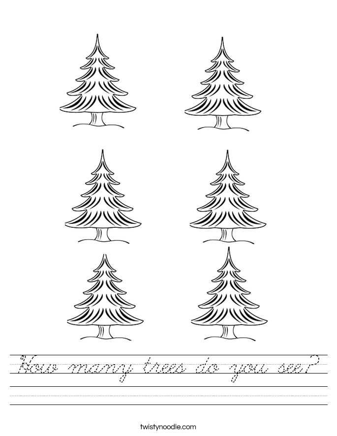 How many trees do you see? Worksheet