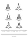How many trees do you see? Worksheet