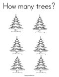 How many trees?Coloring Page