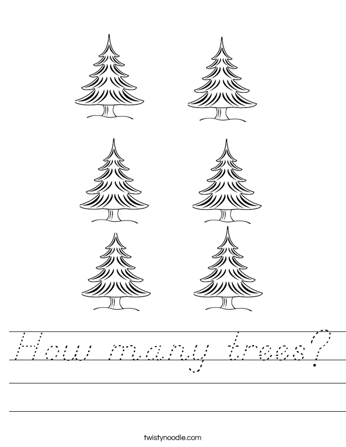 How many trees? Worksheet