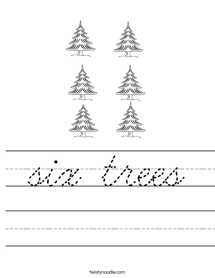 six trees Worksheet