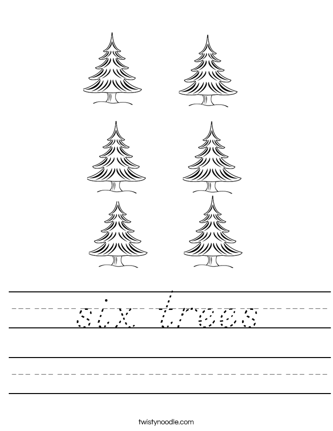 six trees Worksheet
