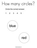 How many circles Coloring Page