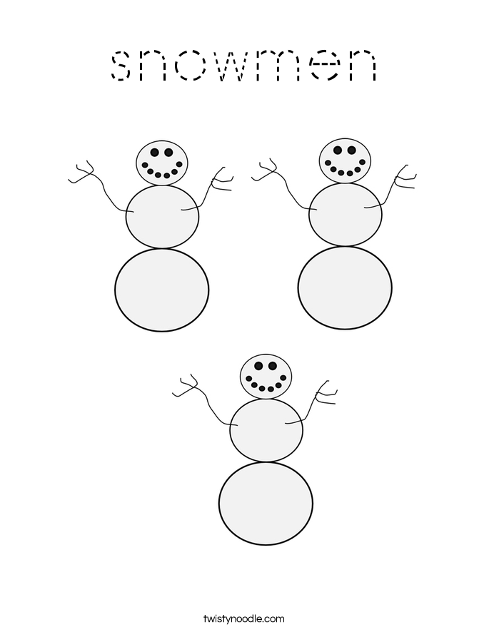 snowmen Coloring Page