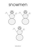 snowmenColoring Page
