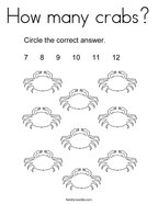 How many crabs Coloring Page