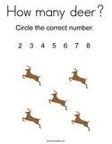 How many deer Coloring Page