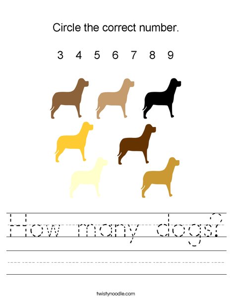 how many dogs worksheet twisty noodle