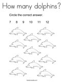 How many dolphins Coloring Page