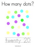 How many dots Coloring Page