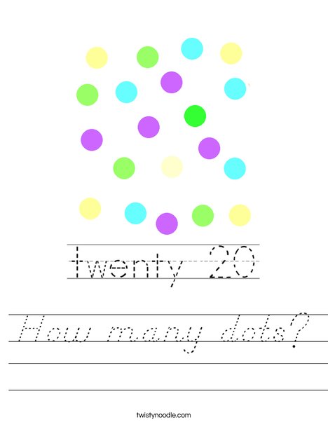 How many dots? Worksheet