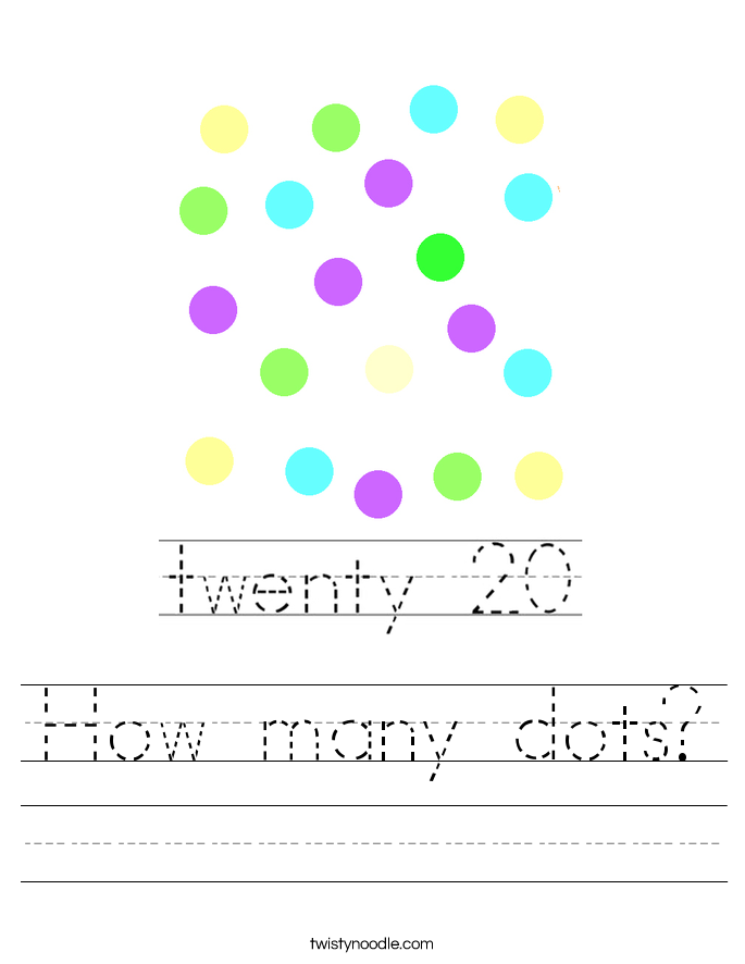 How many dots? Worksheet