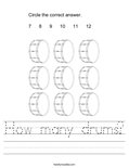 How many drums? Worksheet