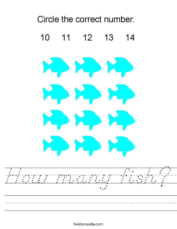 How many fish? Worksheet