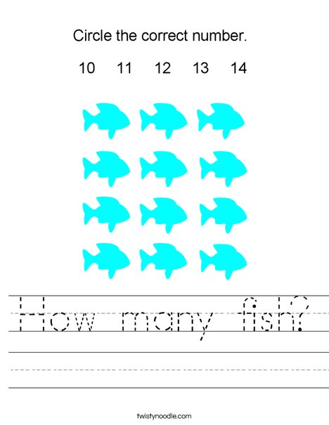 How many fish? Worksheet