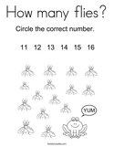 How many flies Coloring Page