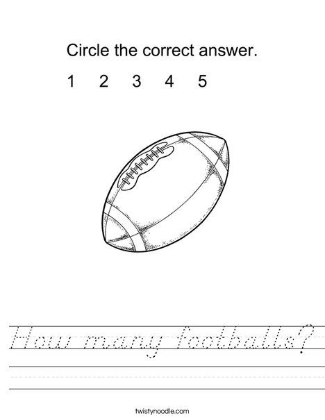 How many footballs? Worksheet