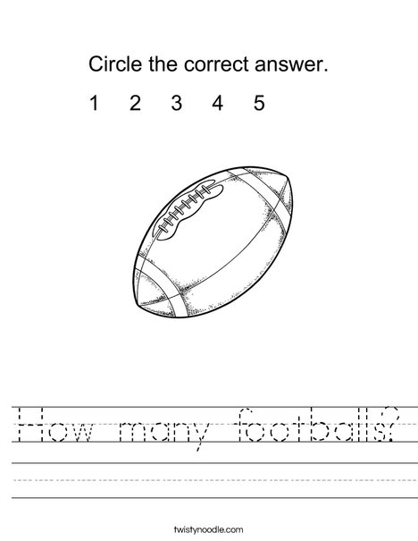 Free printable football math worksheets