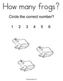 How many frogs Coloring Page
