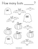How many bats ______ Coloring Page
