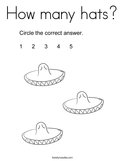 How many hats Coloring Page