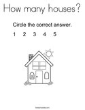 How many houses Coloring Page