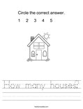 How many houses? Worksheet