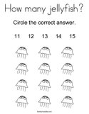 How many jellyfish Coloring Page